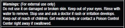 Warnings: (Dmk Md Satinscreen Warnings)